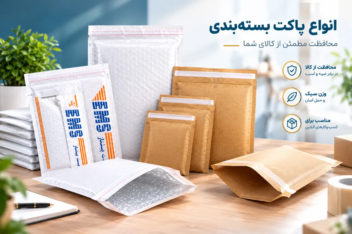 مقایسه پاکت کرافت و پاکت حبابدار با لایه داخلی حباب&zwnj;دار برای بسته&zwnj;بندی و ارسال ایمن کالا